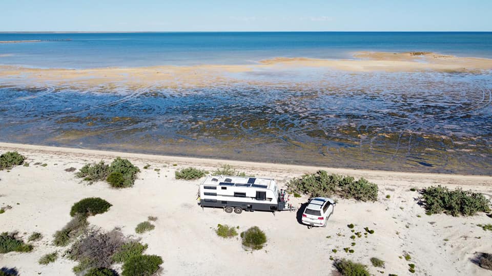van on beach Van on beach
